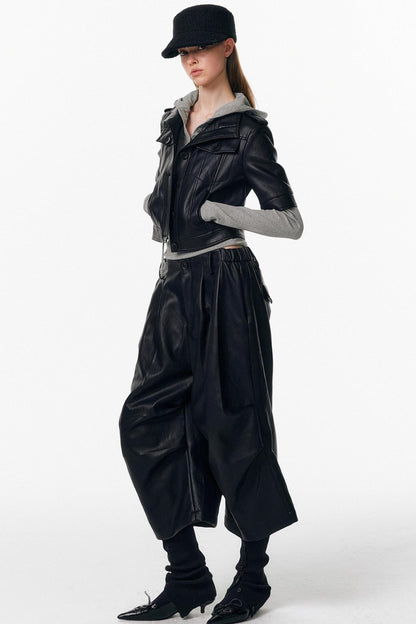 Drawstring Hooded Stretchy Top