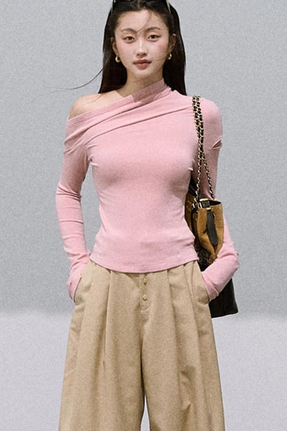 Slim Waist Wool Knit Base Layer Top