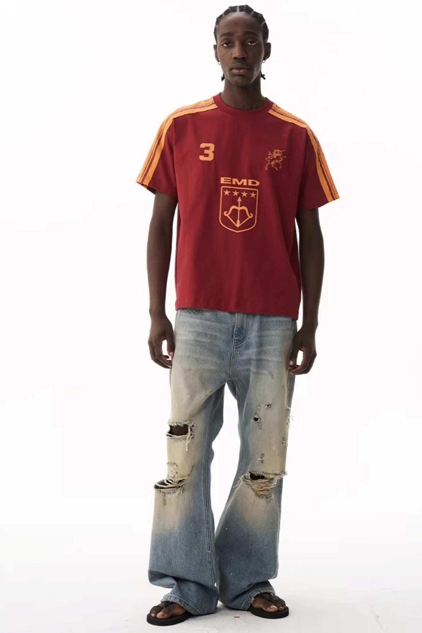 Retro Contrasting Sports Top