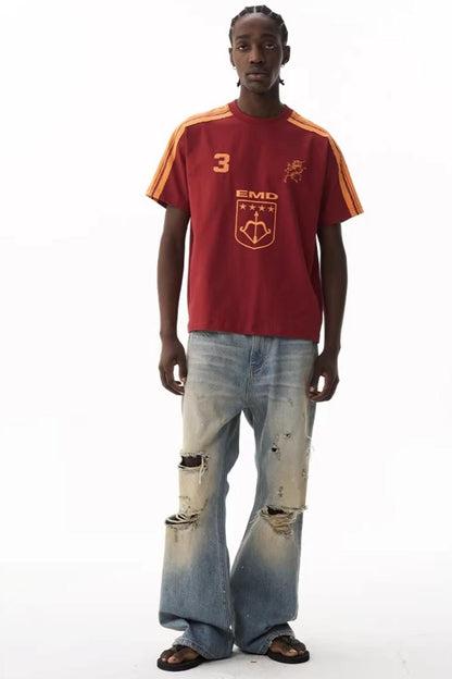 Retro Contrasting Sports Top