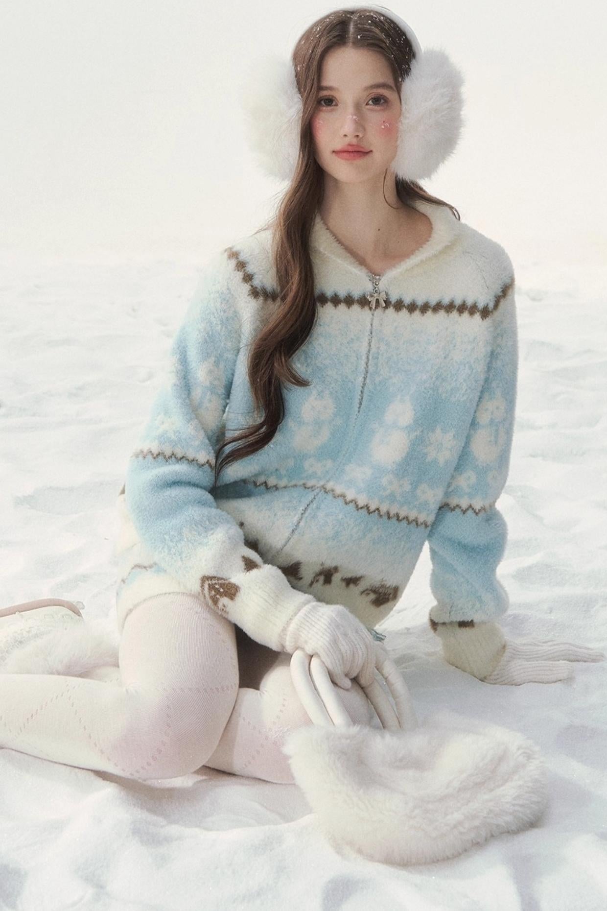 First Snow Nerzjacke und Rock Set