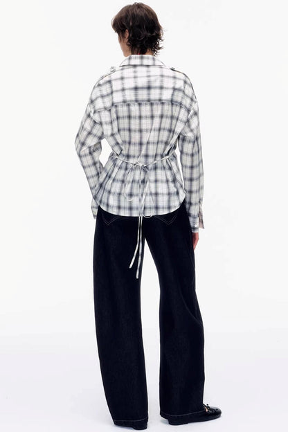 Pose Silhouette Plaid Shirt
