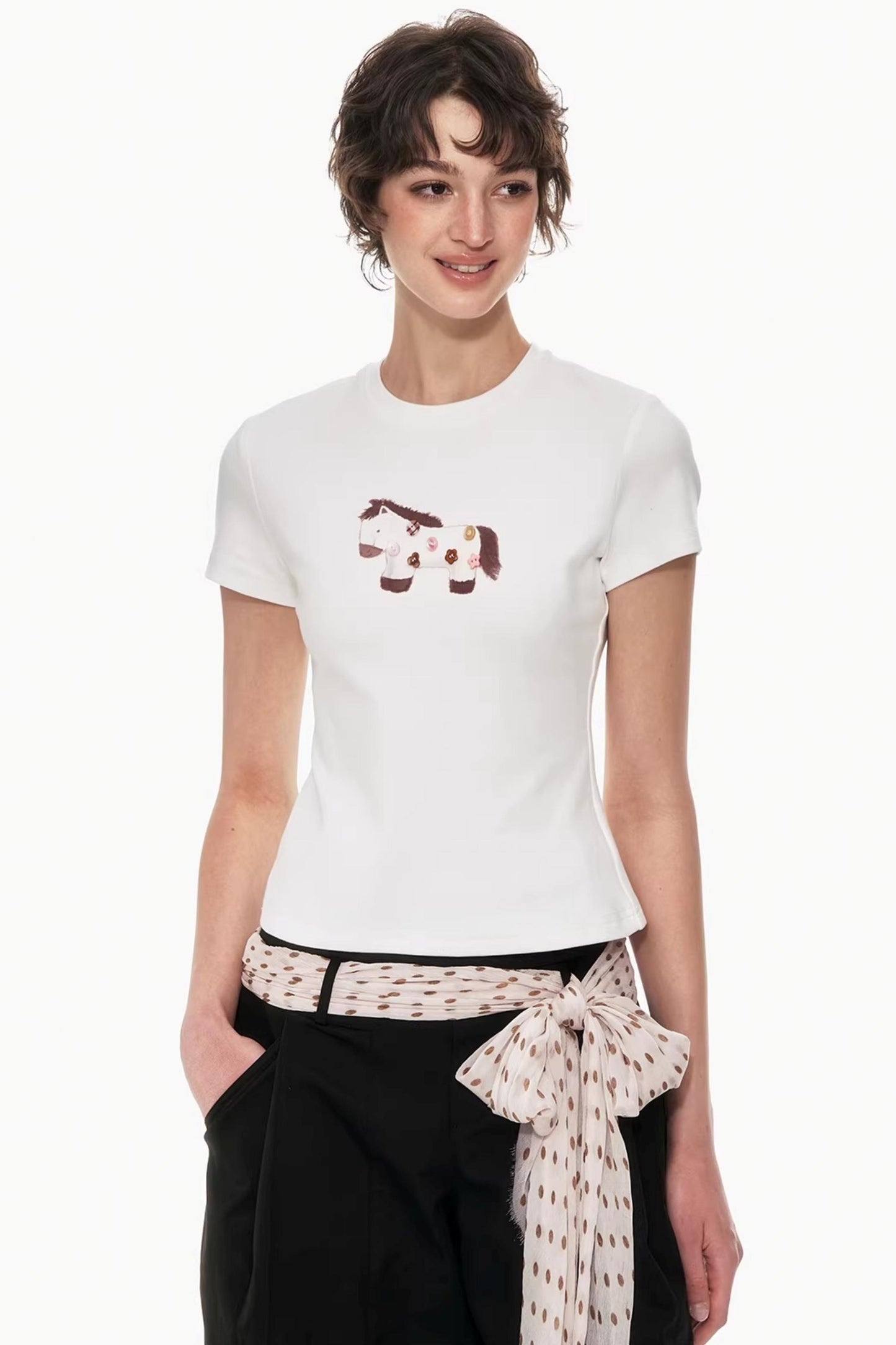 Playful Pony Print Top