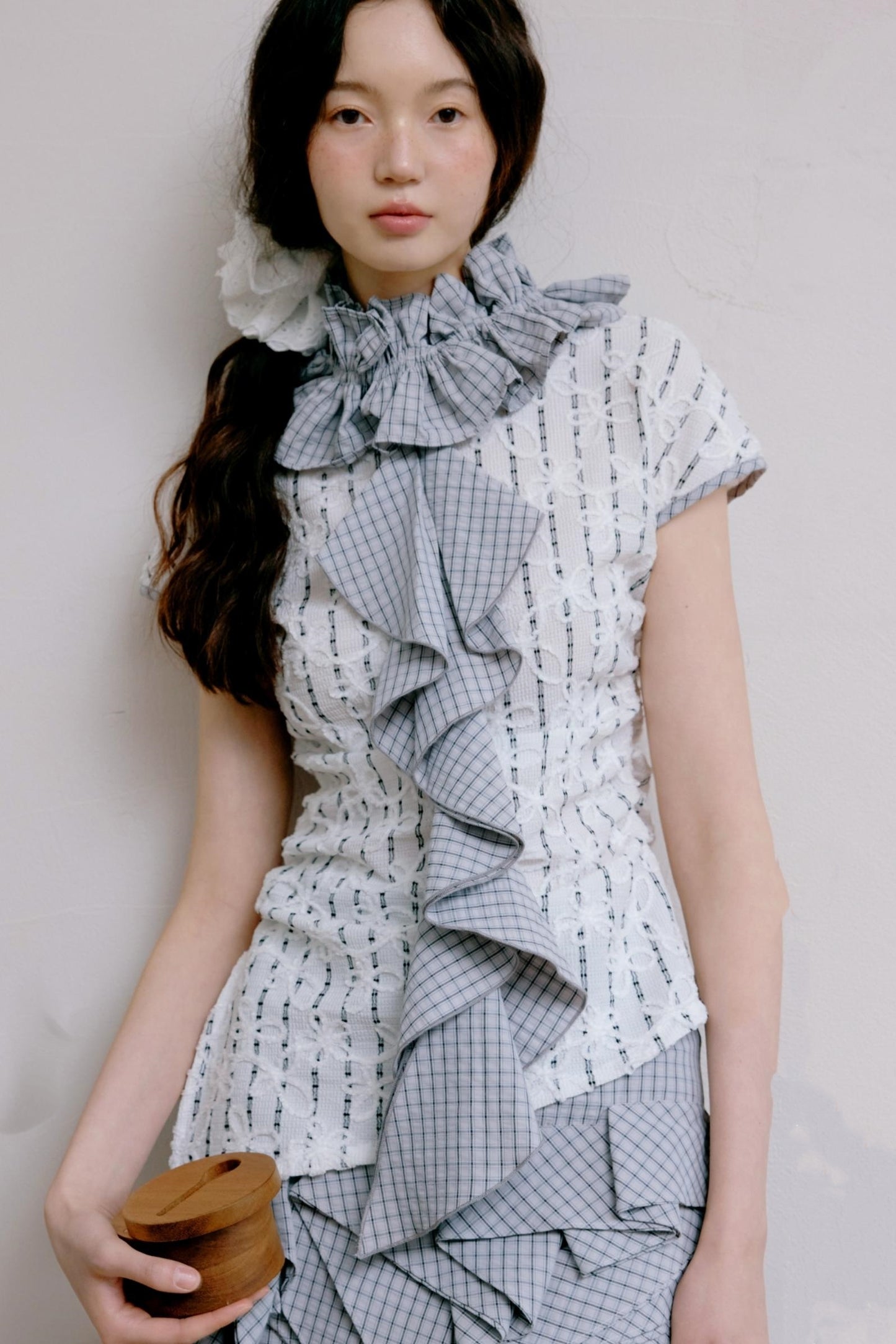 Ruffle Asymmetrical Skirt Set-Up