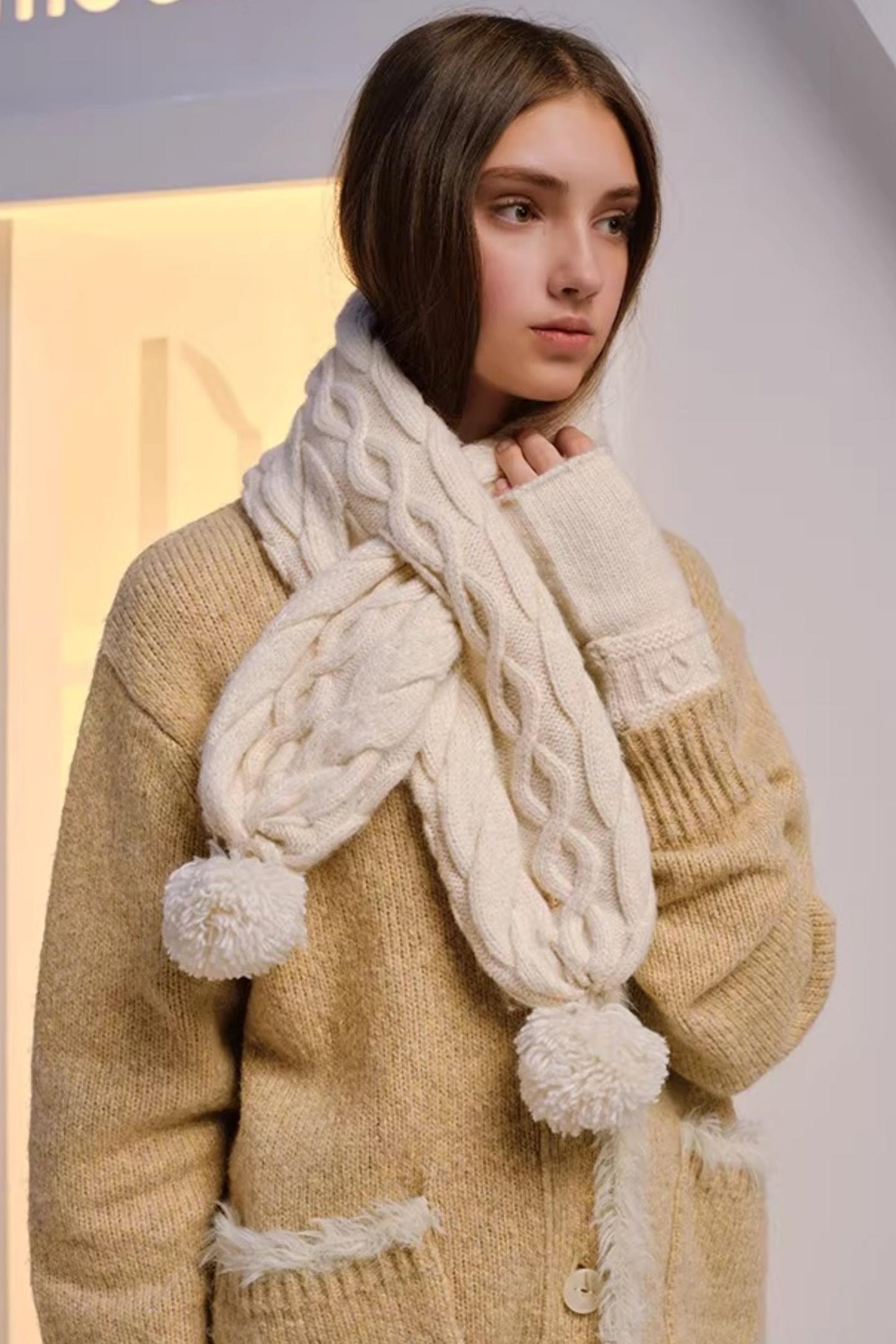 Dual-Tone Merino Wool Scarf