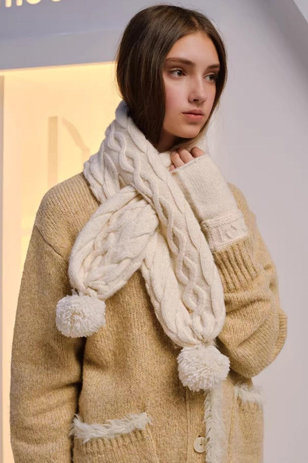 Dual-Tone Merino Wool Scarf