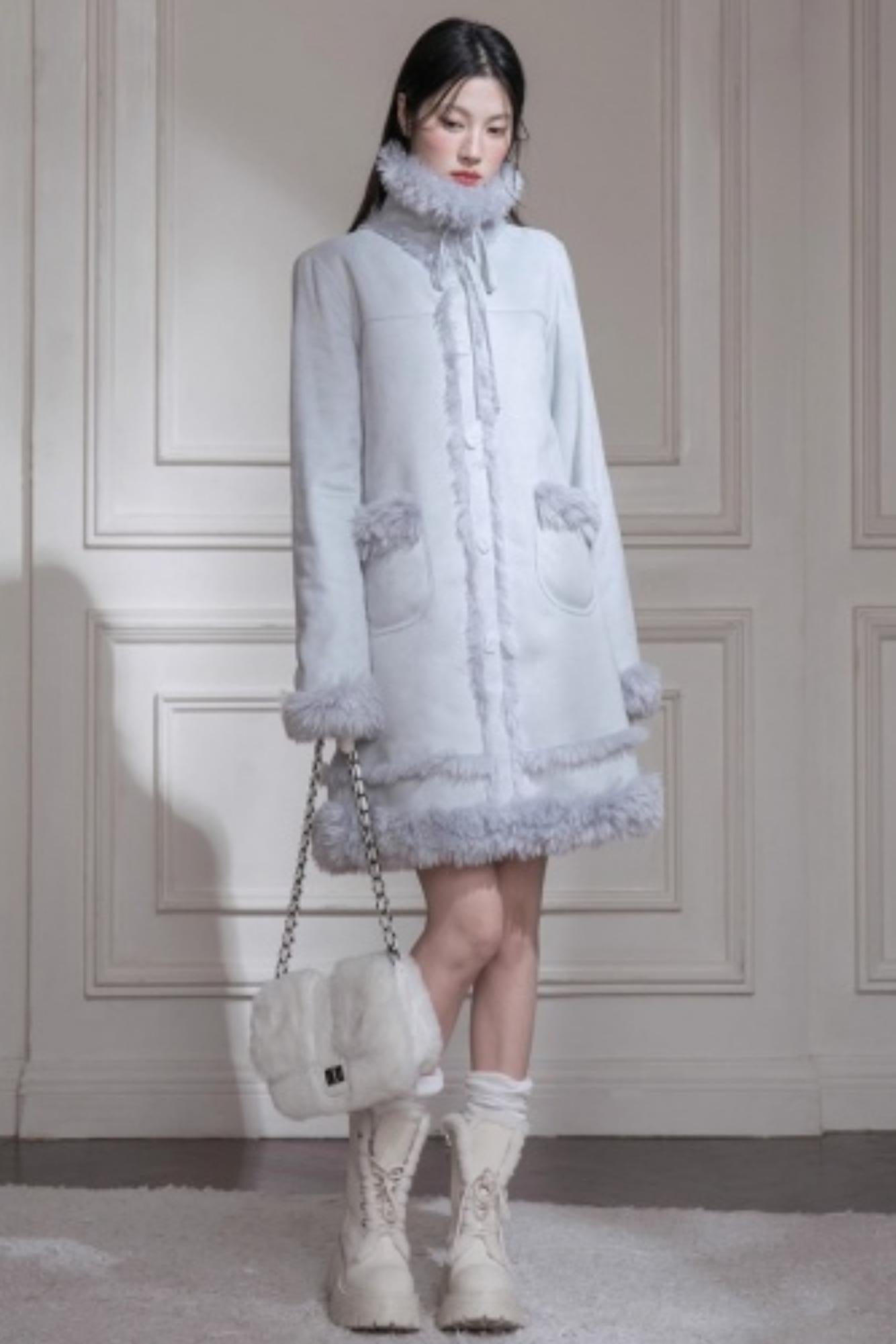 Misty Suede Fur Coat