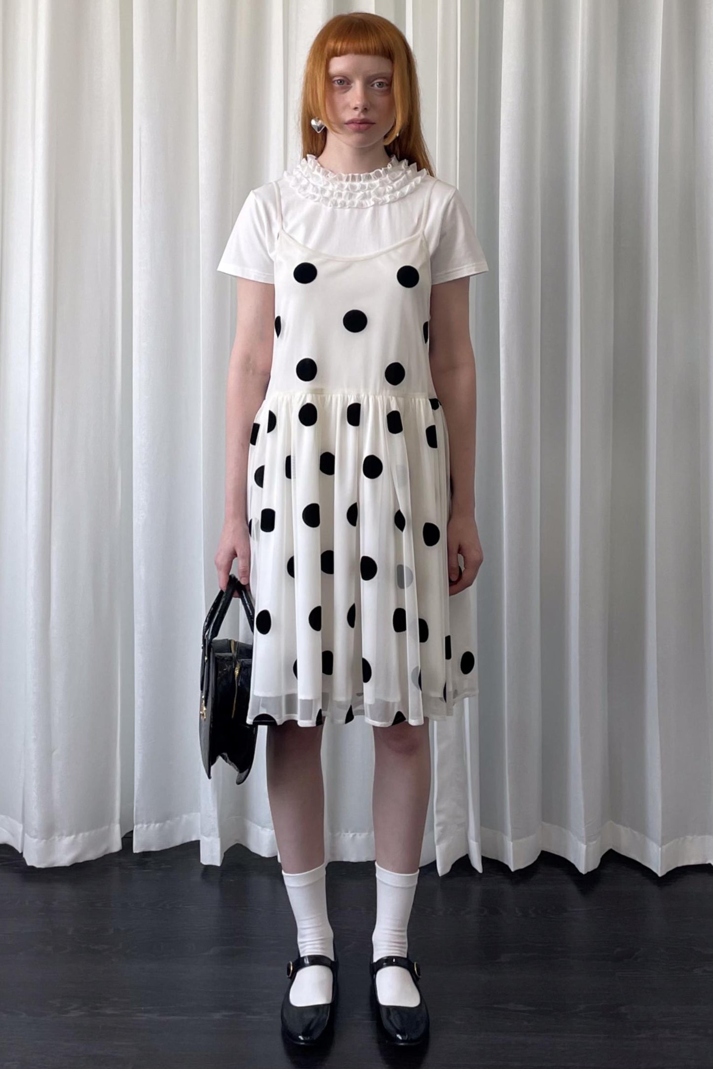 Mesh Polka Dot Dress