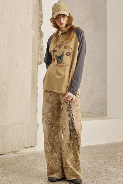 Loose Crew Neck Long Sleeve Top