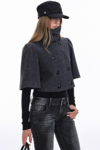 Retro Palace Wool Cape Jacket