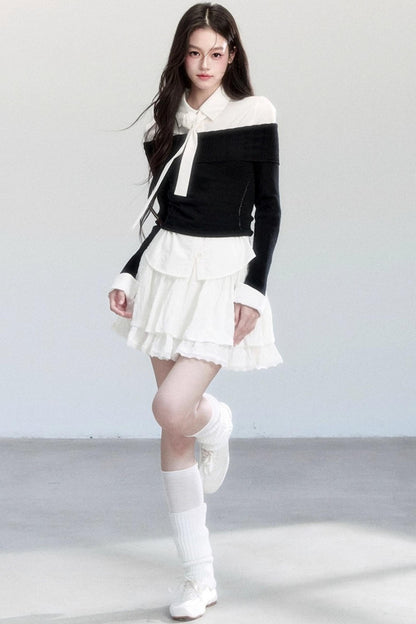 Slimming Knit One-Shoulder Top