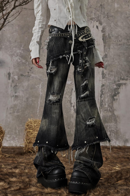 Vintage Punk Bootcut Jeans
