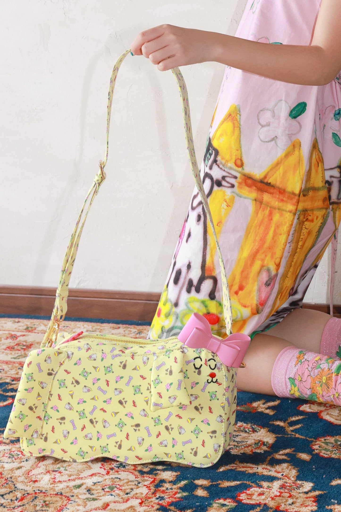 Peach Heart Crossbody Bag