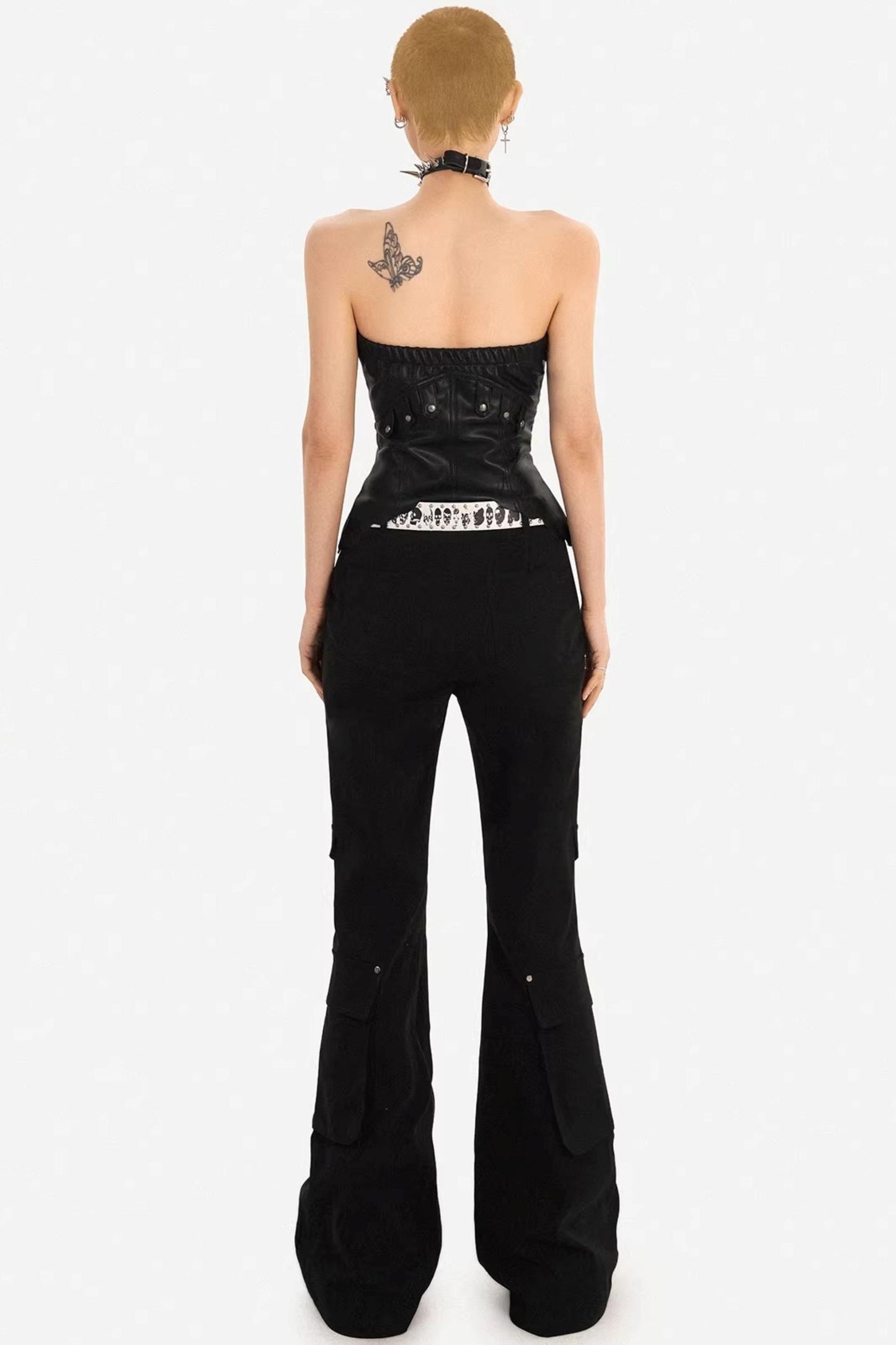 Retro Black Flared Pants