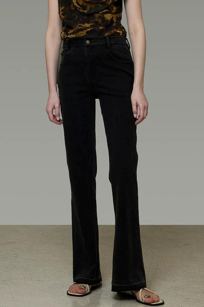 Slimming Flared Black Jeans