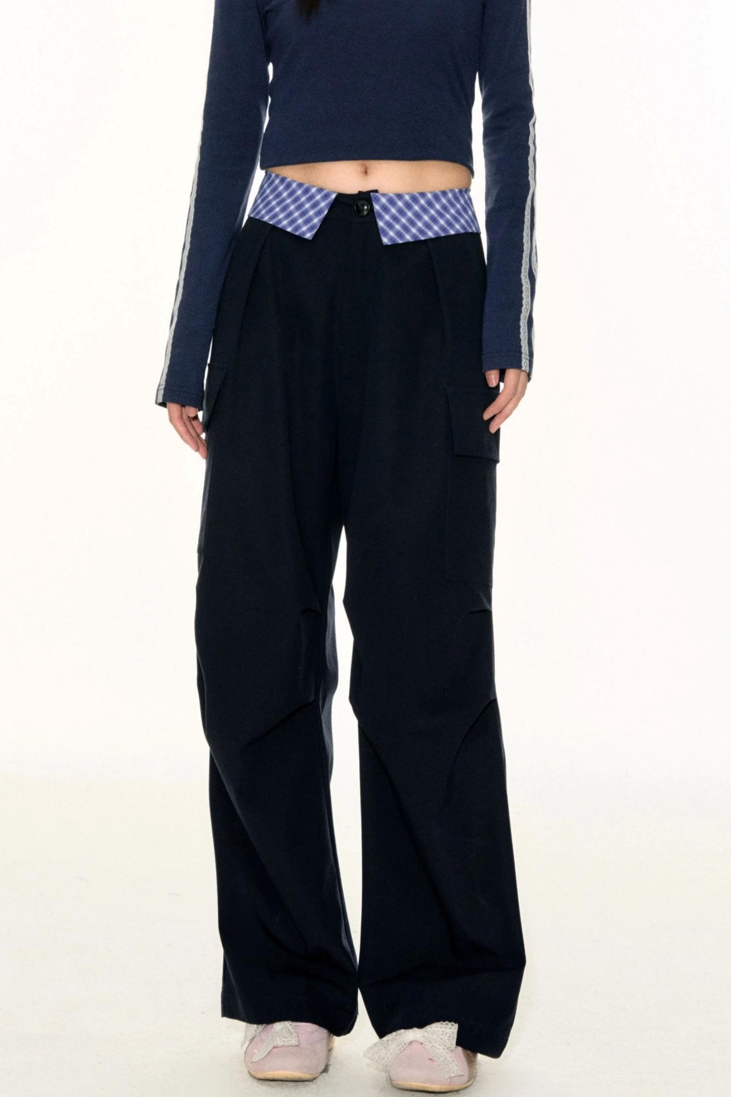 Blaue Cargohose