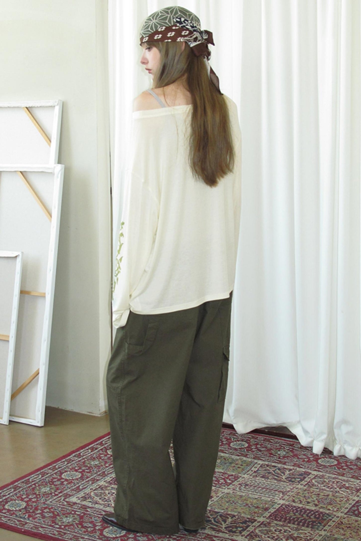 Vintage Mosaic Slanted Shoulder T-Shirt