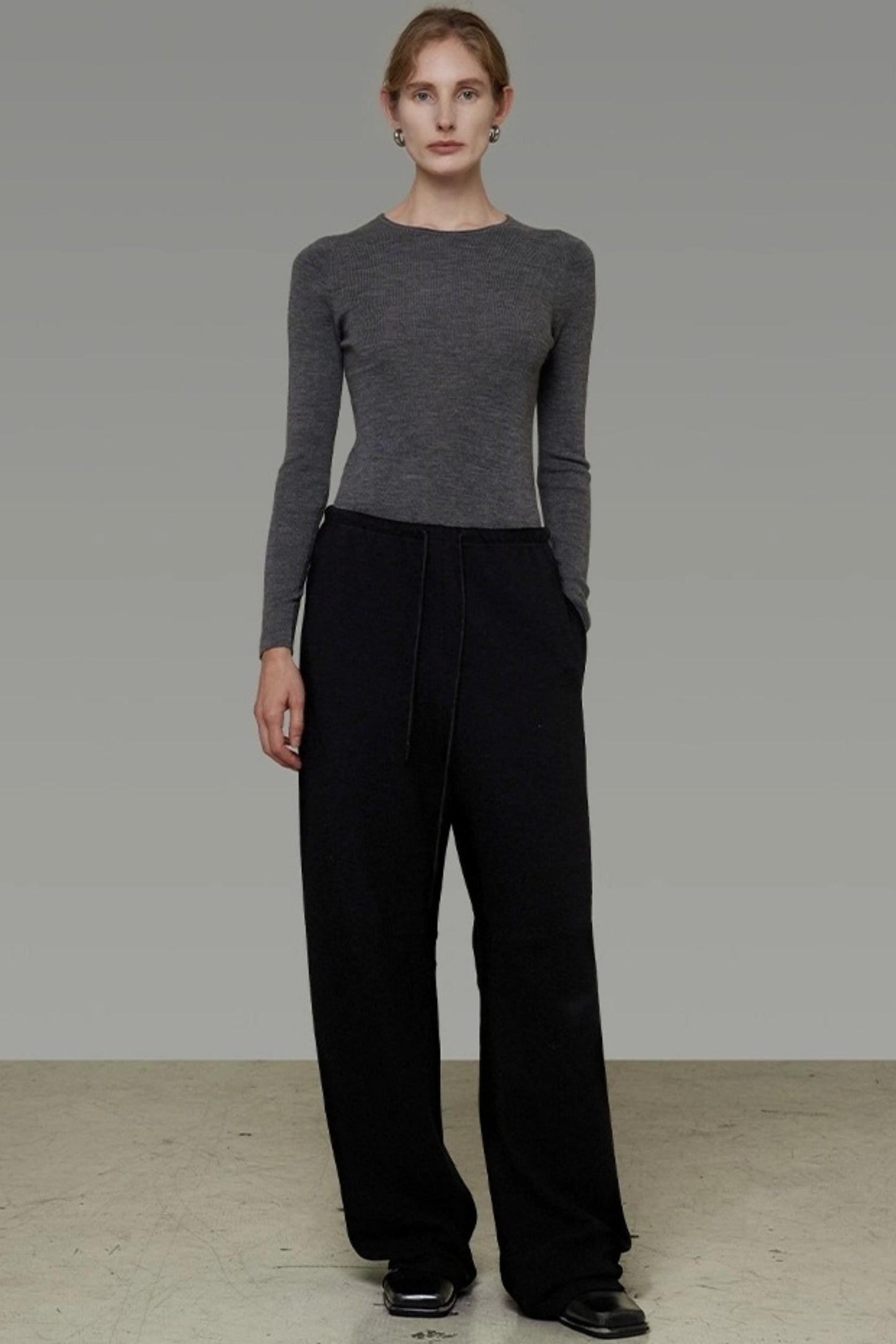 Wool Crew Neck Knitted Sweater