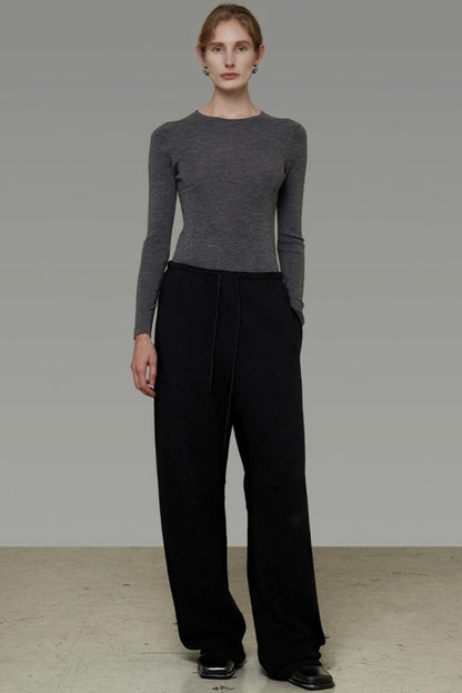 Wool Crew Neck Knitted Sweater