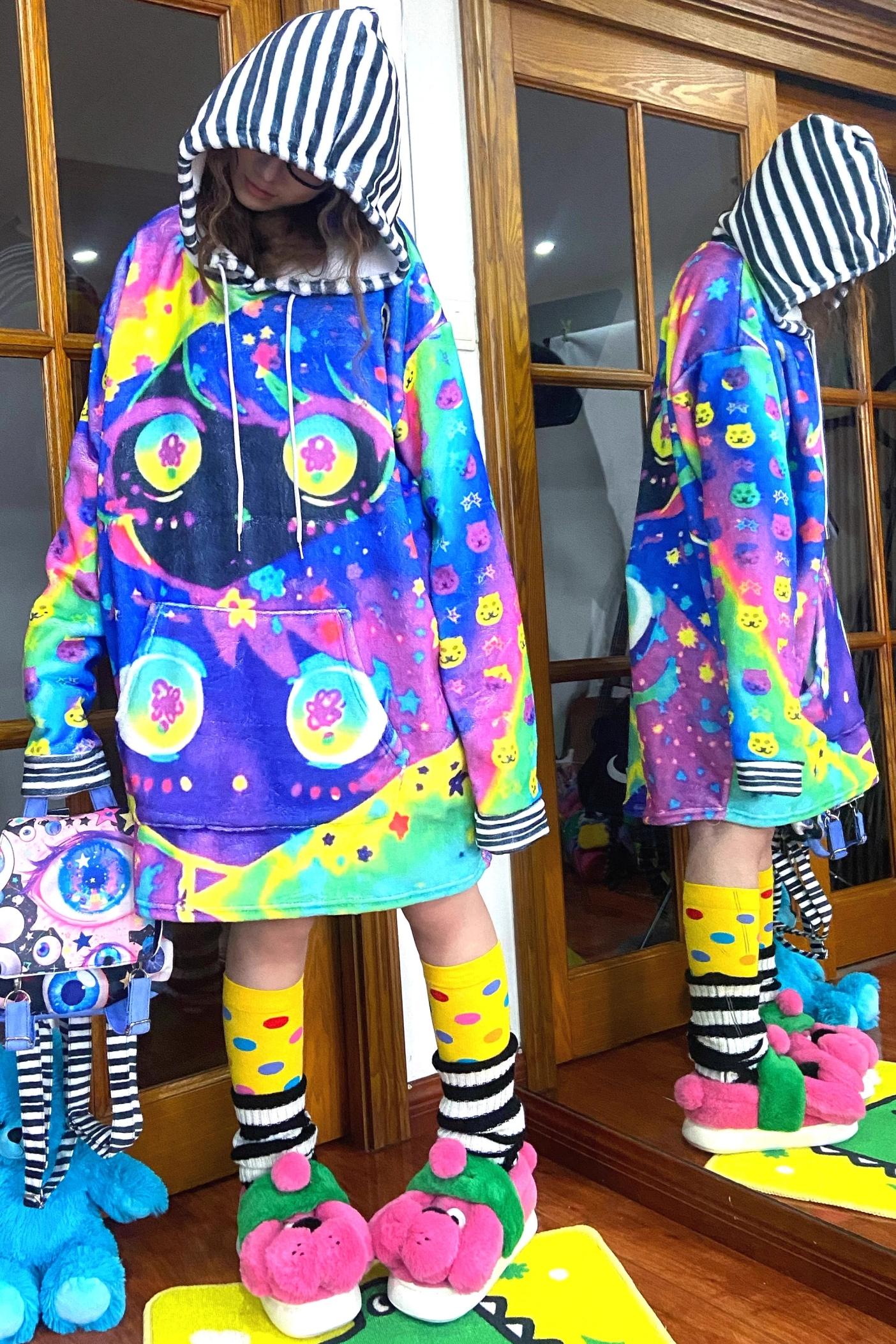Colorful Cartoon Hooded Jacket