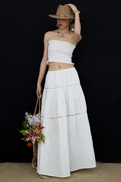 Back Lace Cut-Out Bandeau Top