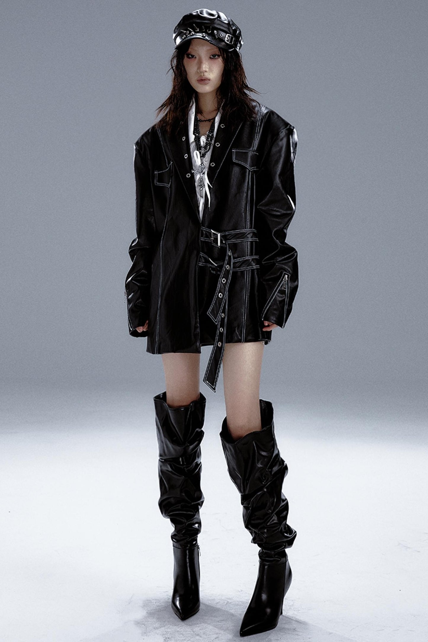 Dark Punk Leather Jacket