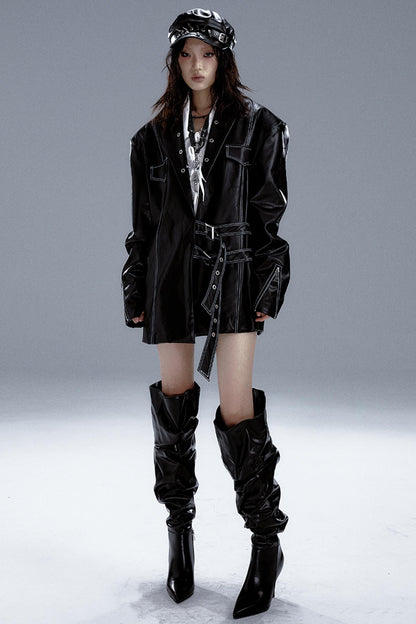 Dark Punk Leather Jacket