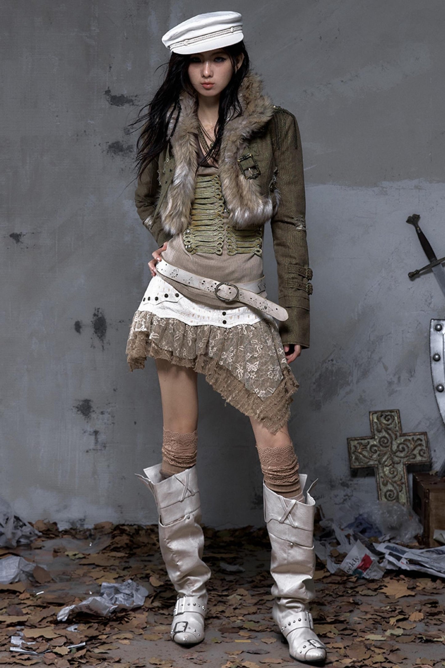 Dreamy Wanderer Leather Skirt