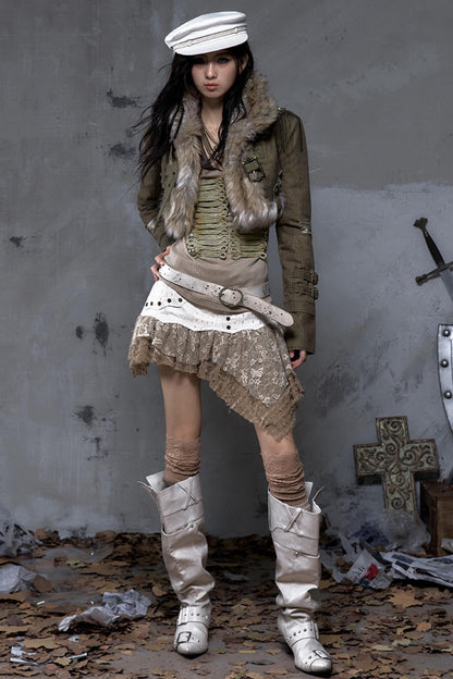 Dreamy Wanderer Leather Skirt