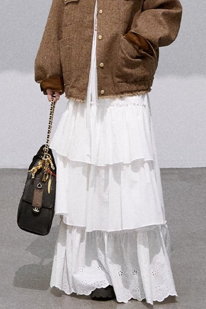 Cotton Strappy White Shirt Two-Piece Set-Up