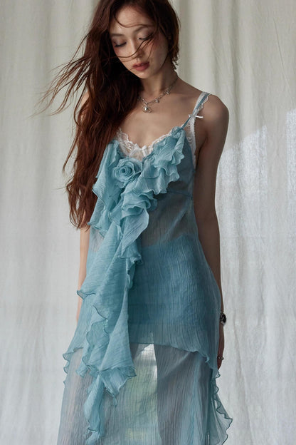 Ruffled Halter Skirt Set-Up