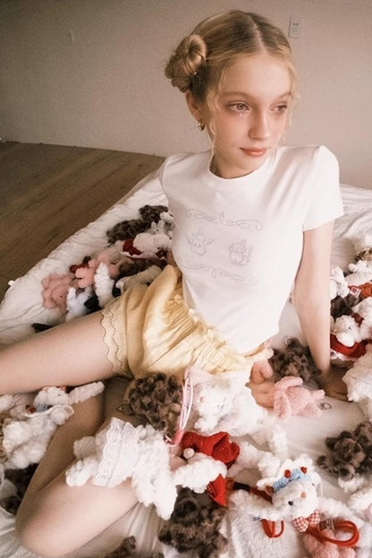 White Angel Studded Tee