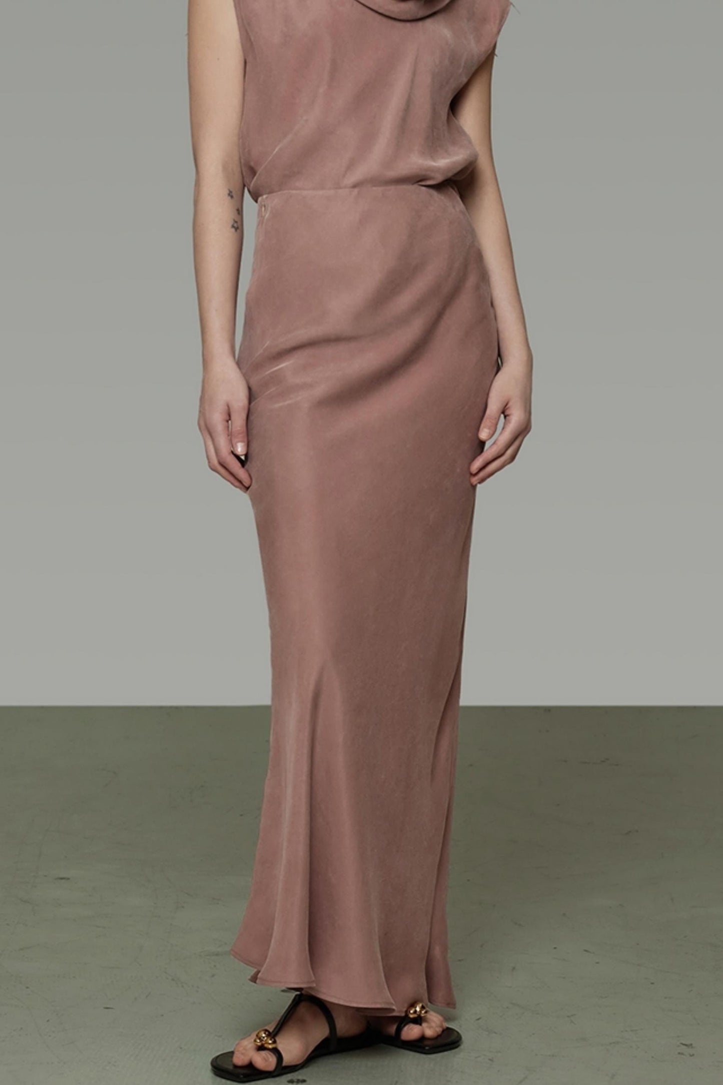 Chic Draped Bustier Skirt