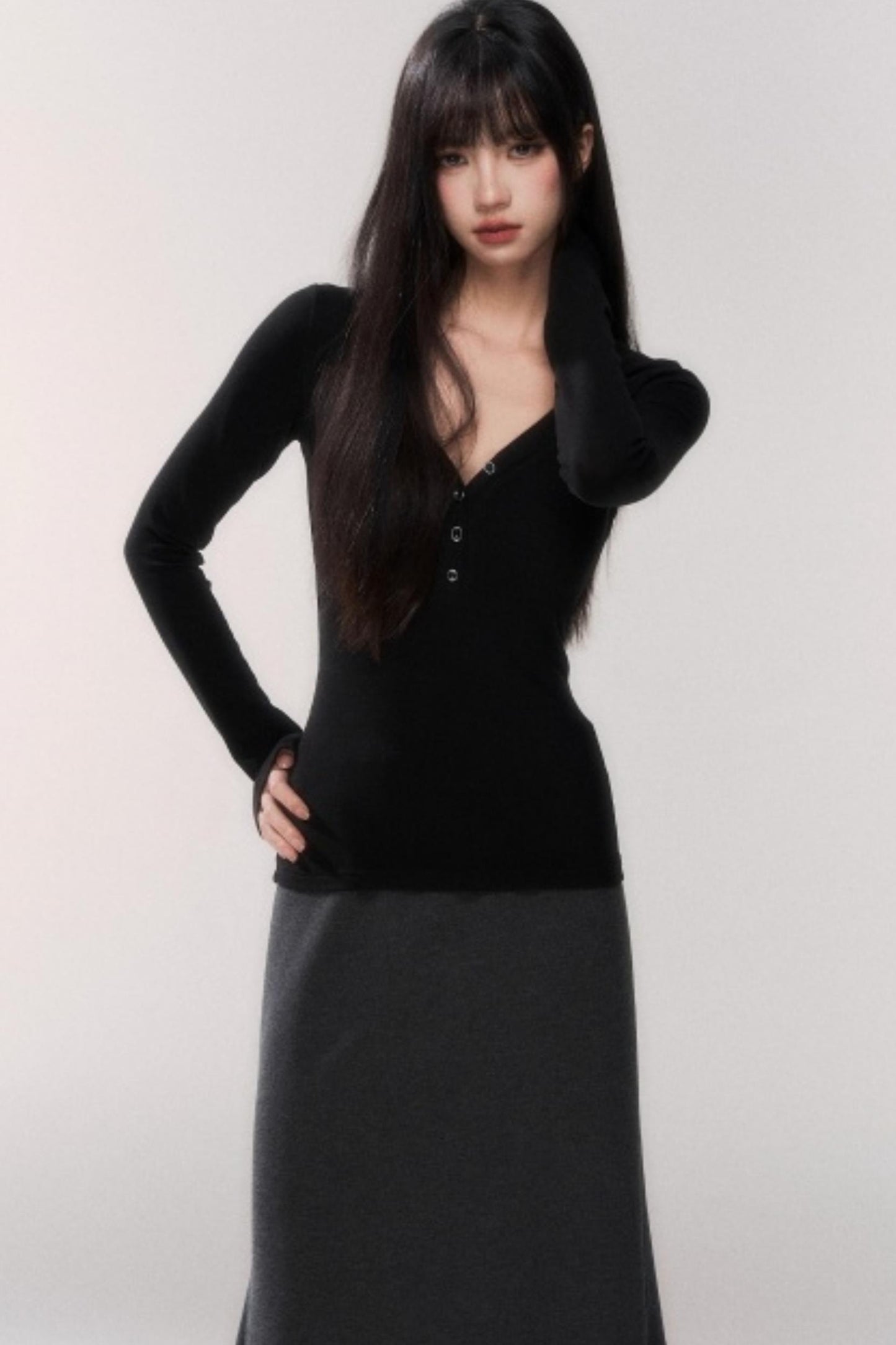 Knitted Waist-Cinching Top