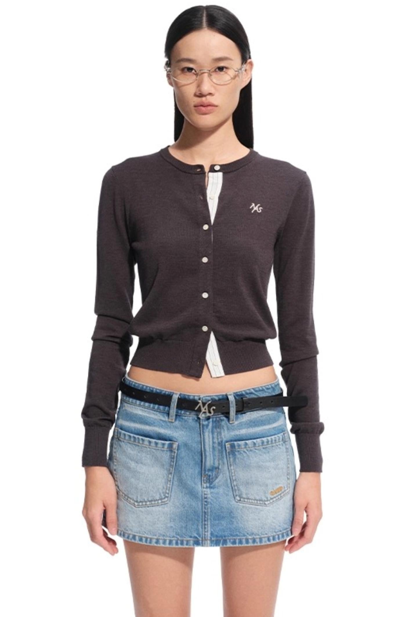 Rosemary Silk Wool Knit Cardigan