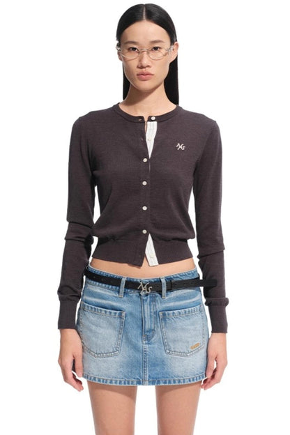 Rosemary Silk Wool Knit Cardigan