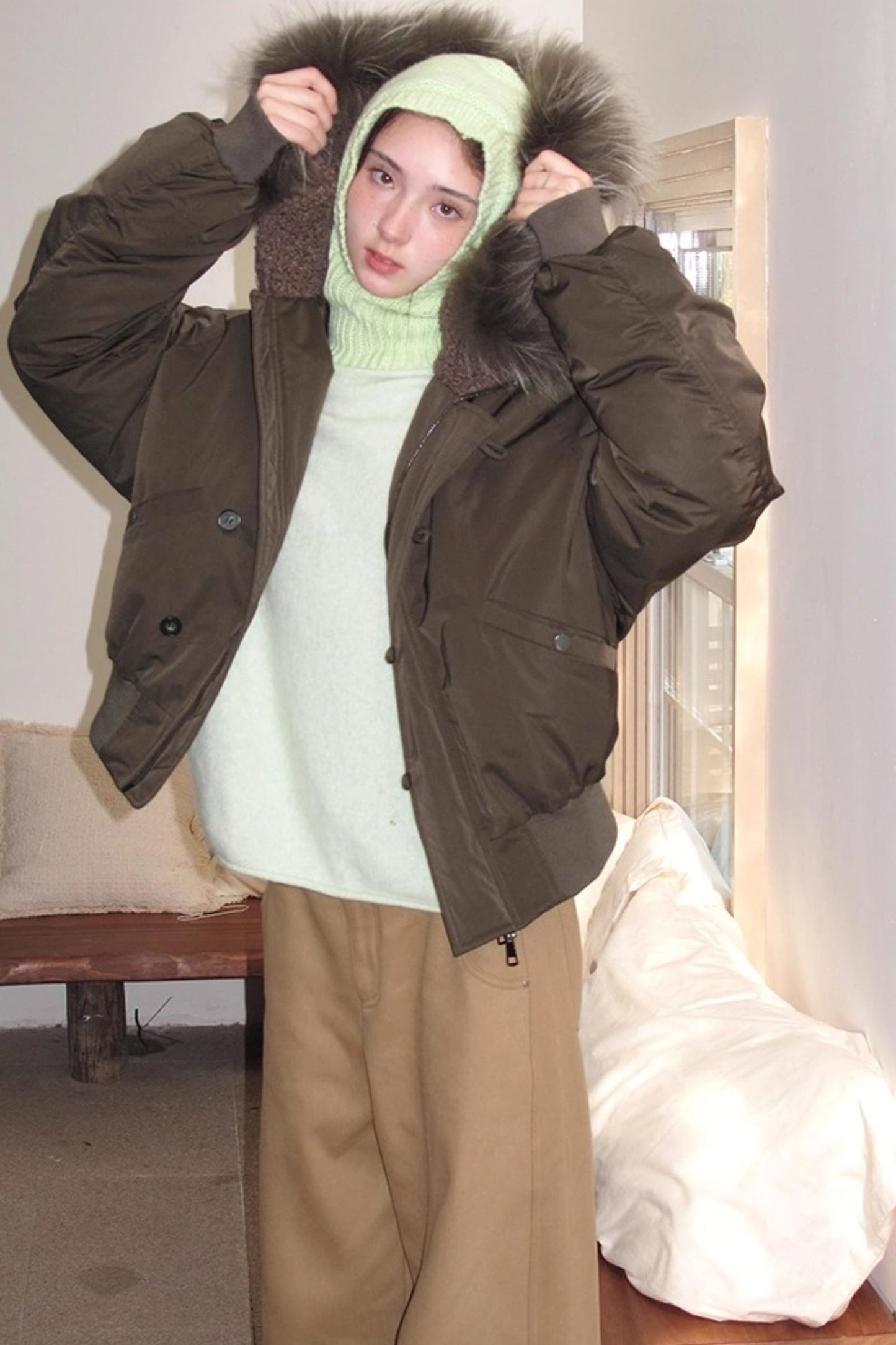 Superfine Wool Mint Sweater