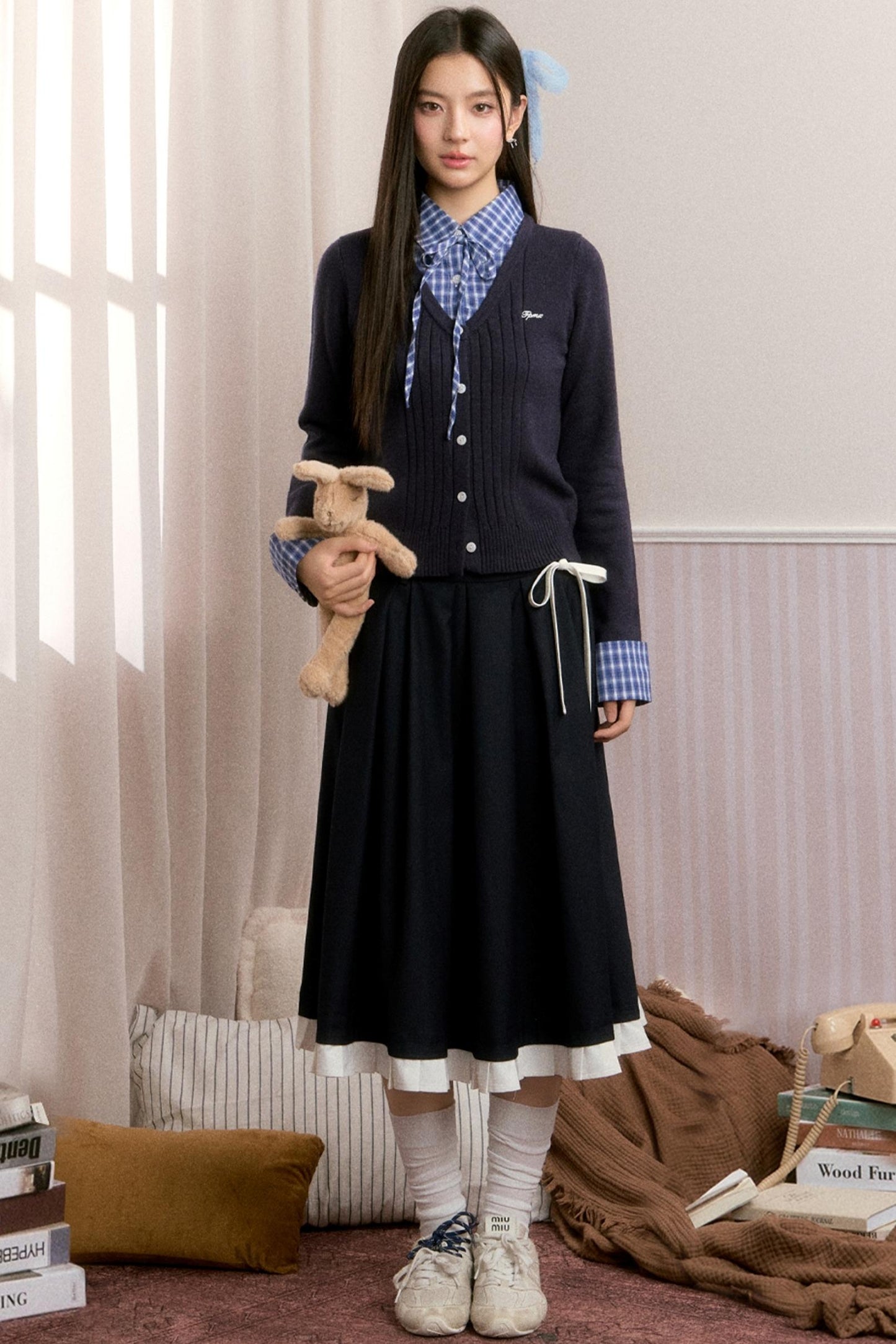 Autumn Pleated A-Line Skirt