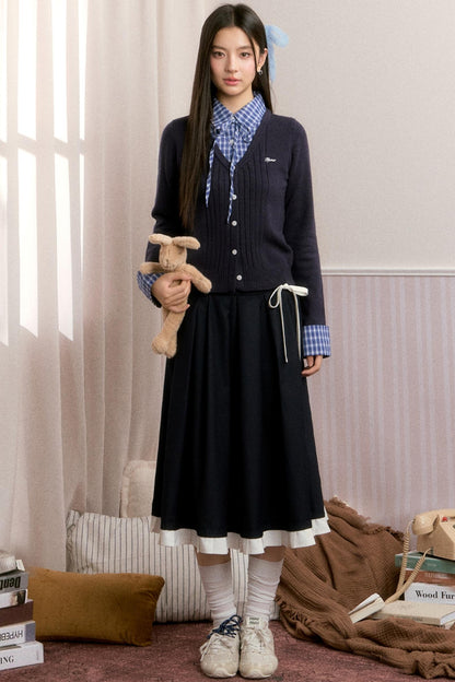 Autumn Pleated A-Line Skirt