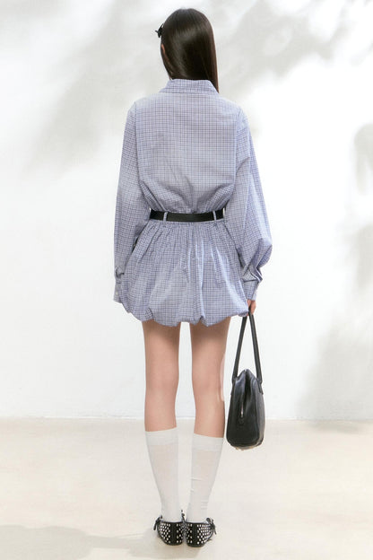 Vintage Plaid Shirt Dress