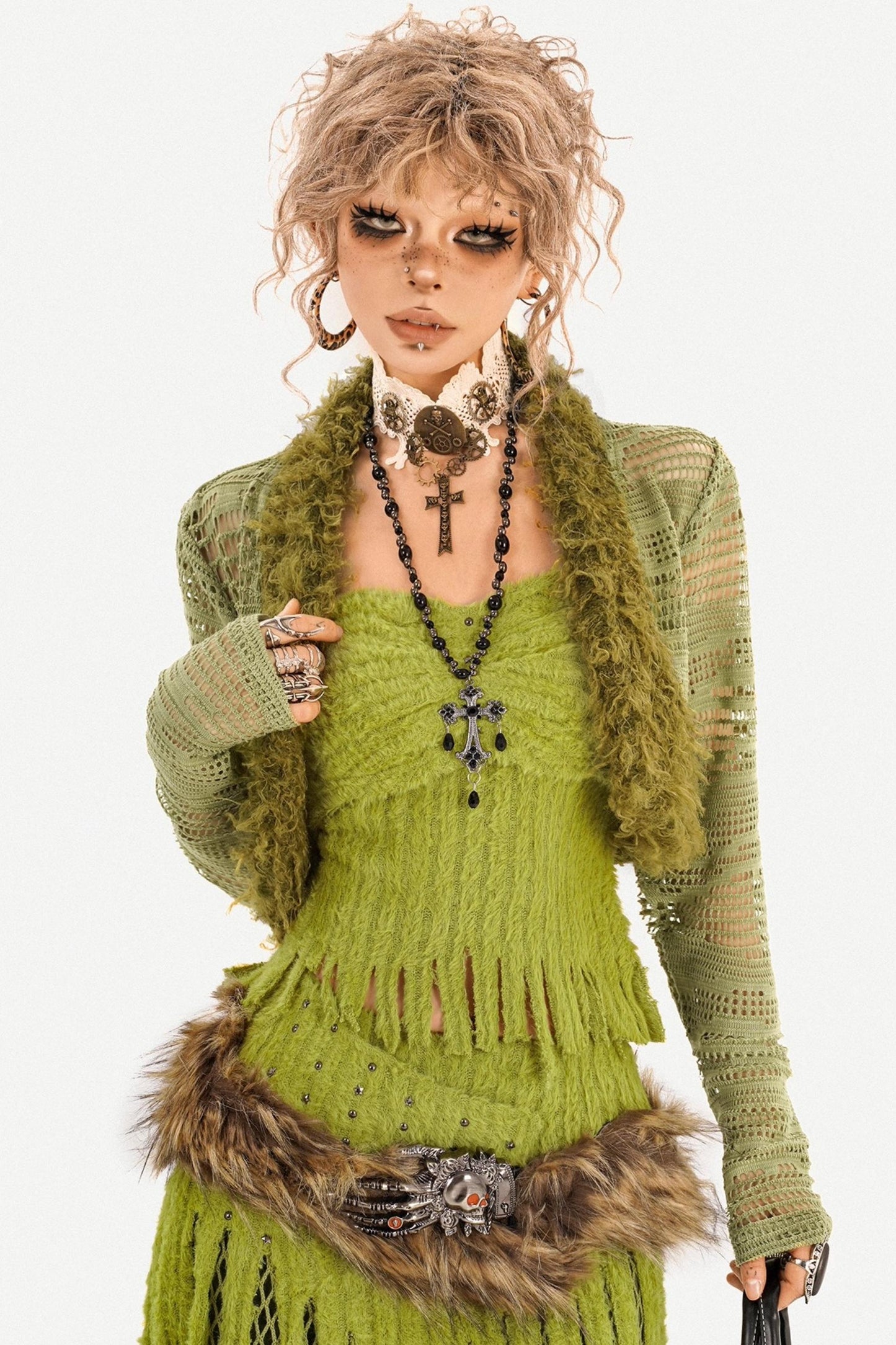 Ultra-Avant-Garde Frayed Cardigan