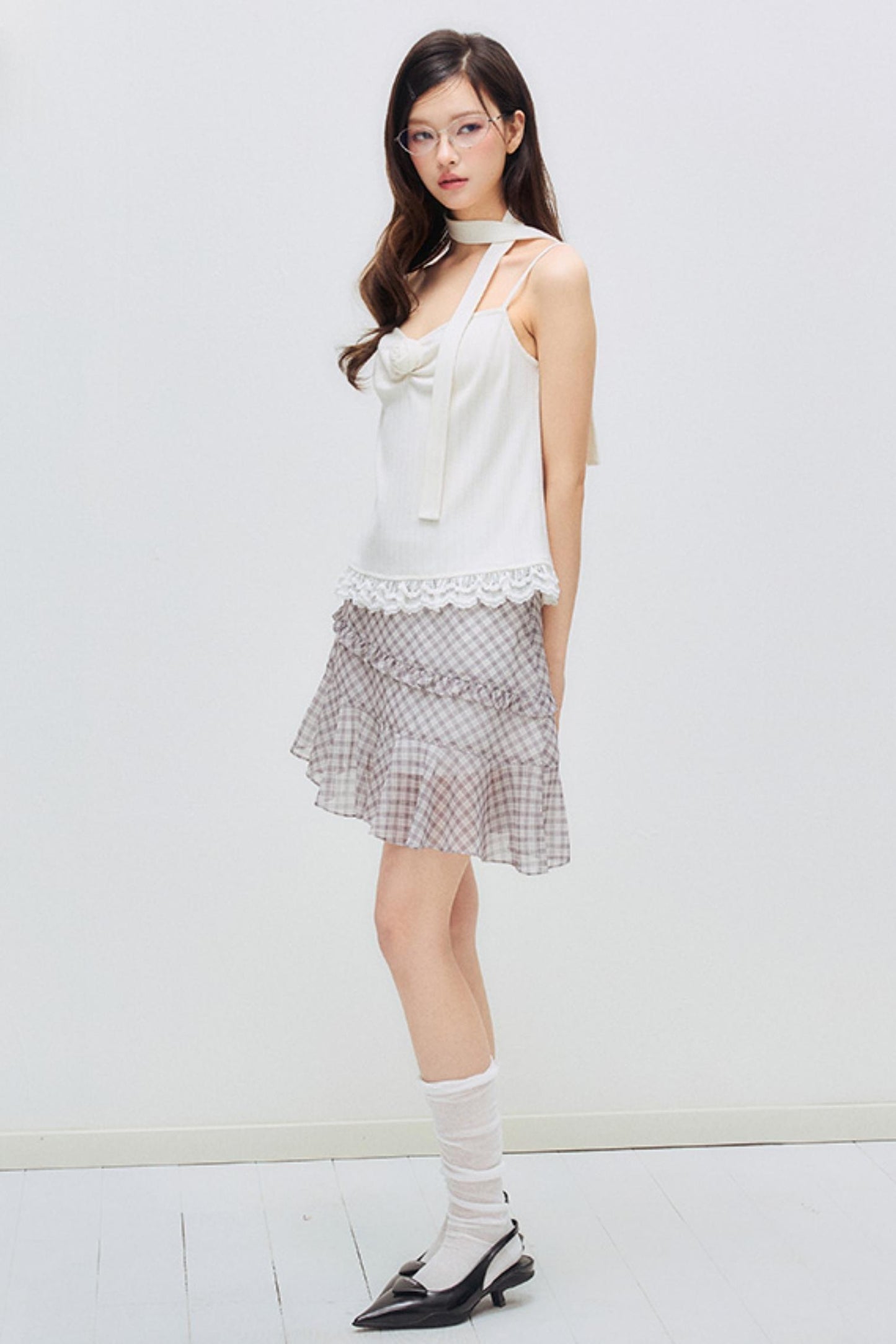 Unregelmäßiger, flauschiger Chiffon-Rüschenrock - 60% Rabatt!