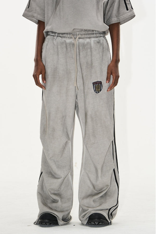 Sport Badge Cotton Pleat Pants