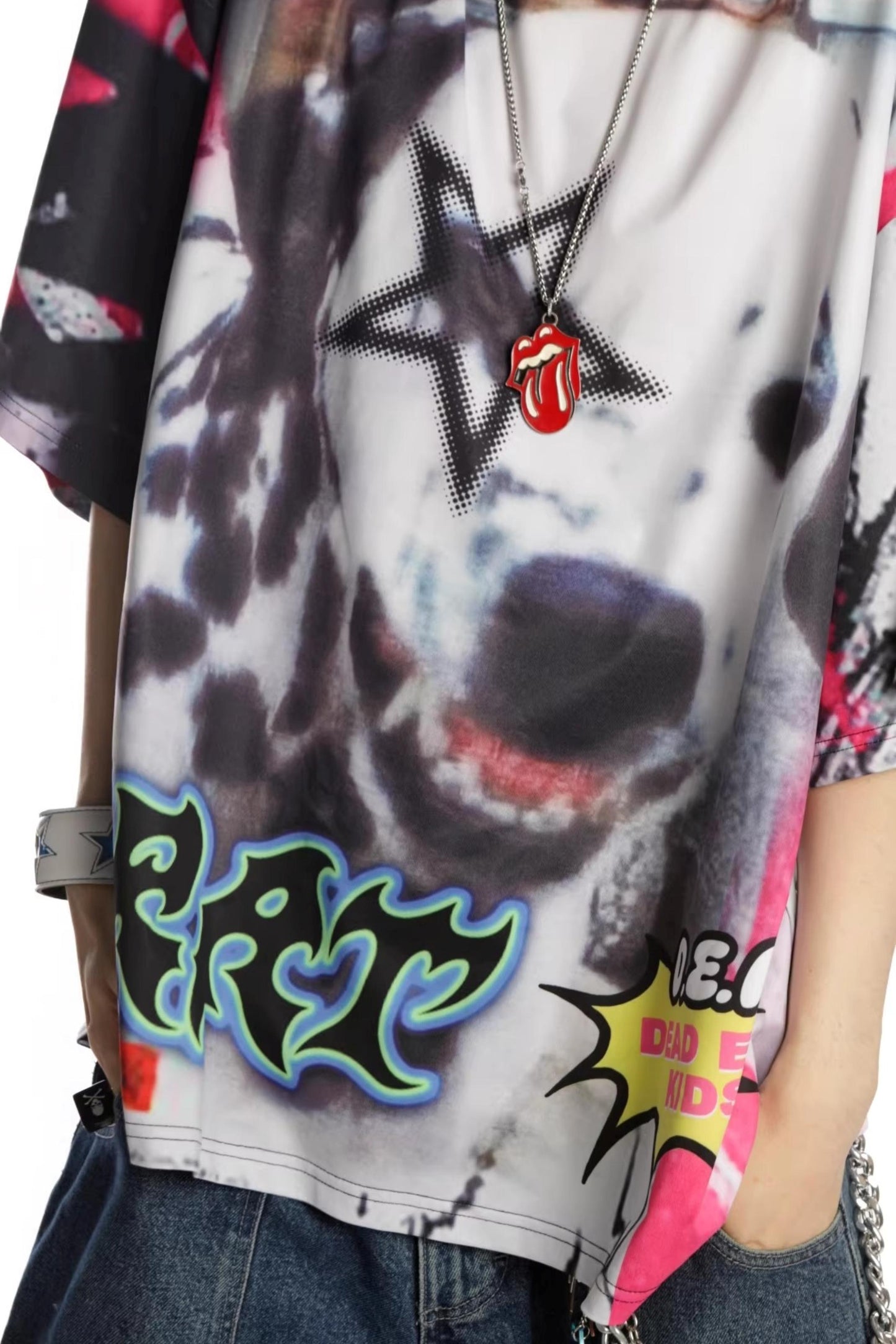 Graffiti Print Oversized T-Shirt