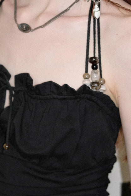 Black Beaded Summer Dress