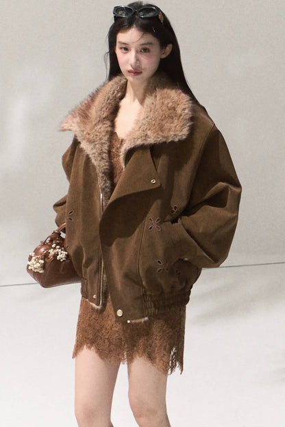 Heavy Velvet Lace Short Dress