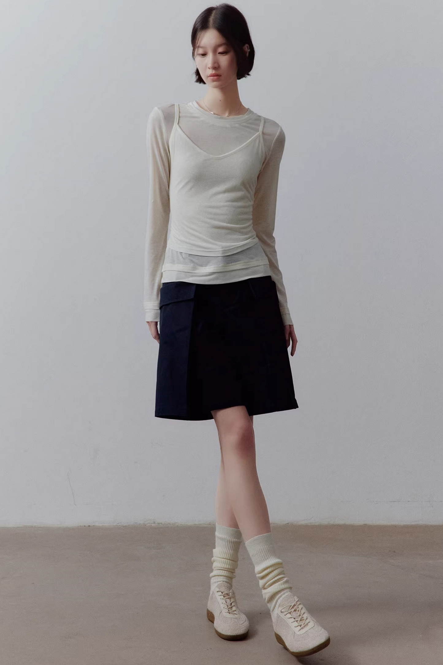 Combed Cotton Patchwork Pants