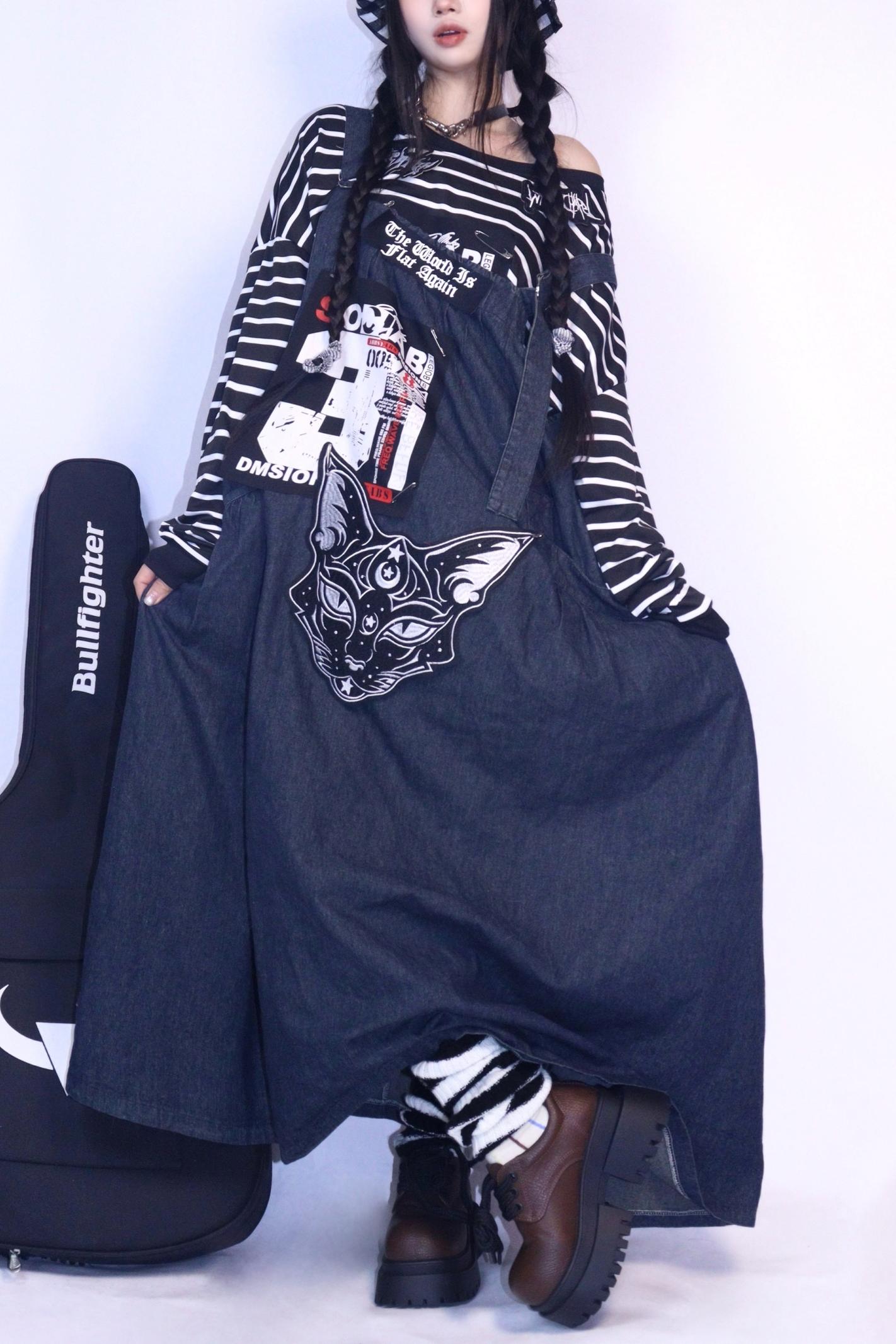 Denim Retro Long Dress