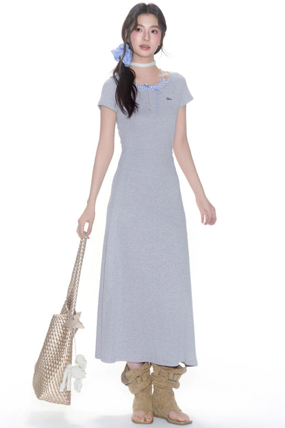 Color-Block Halter Dress