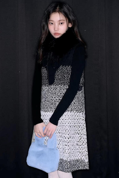 Layered Gradient Woolen Dress